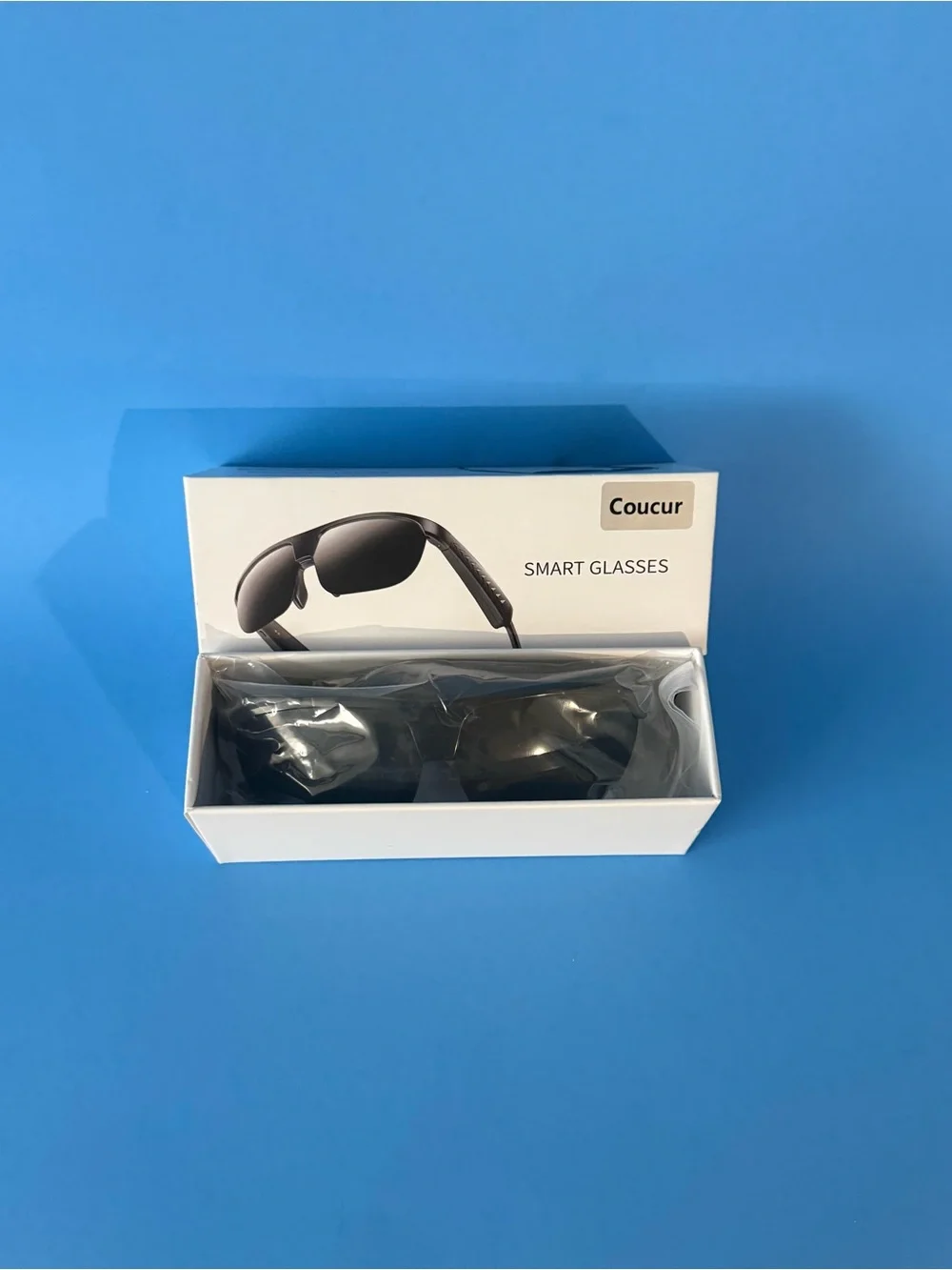 Coucur Smart Glasses Wireless Bluetooth Audio Sunglasses Open Ear Built-In Mic